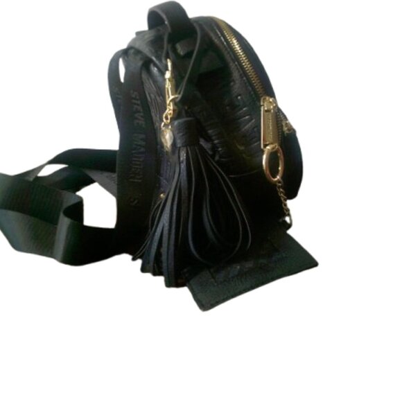 Steve Madden Women's Embossed PLeather Logo Mini Backpack Purse Black One Size - Picture 5 of 6
